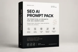 SEO AI Prompt Pack with 105 practical AI prompts for SEO workflows